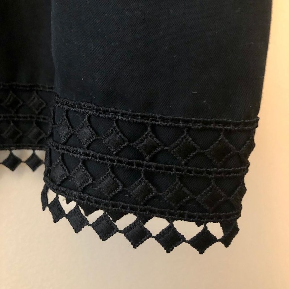 Banana Republic black dress with waist tie and unique bottom - Picture 2 of 12